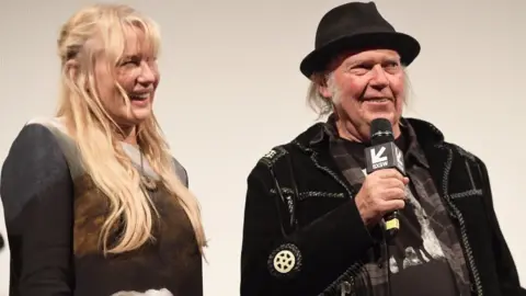 Getty Images Daryl Hannah and Neil Young at South By South West Festival