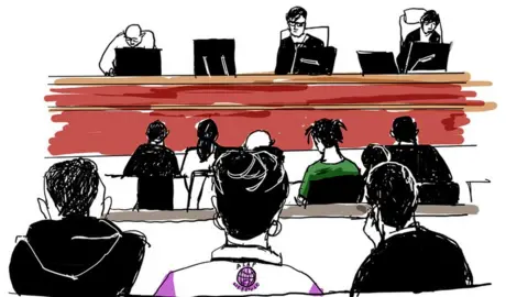 Getty Images ASAP Rocky trial sketch