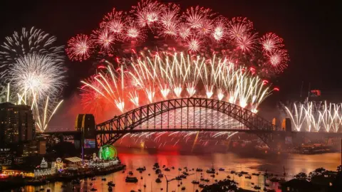 Getty Images Sydney's New Year fireworks in 2018