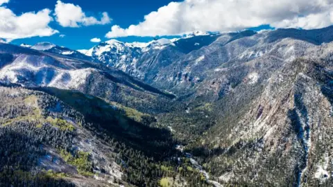 Getty Images Aerial view of San Juan mountains in Colorado