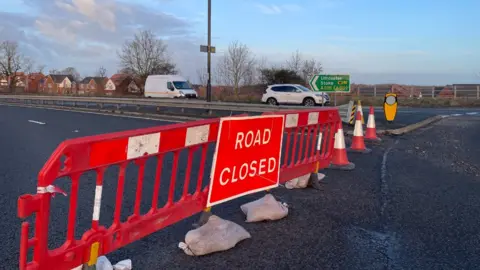 Derbyshire road closed after storm damages building