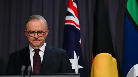 EPA Prime Minister Anthony Albanese at a press conference