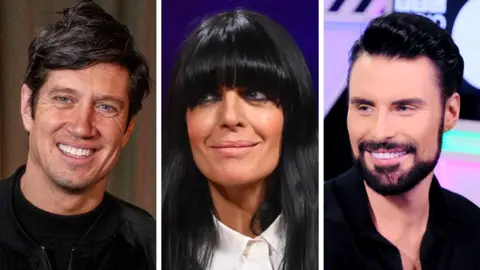 BBC Vernon Kay, Claudia Winkleman and Rylan Clark