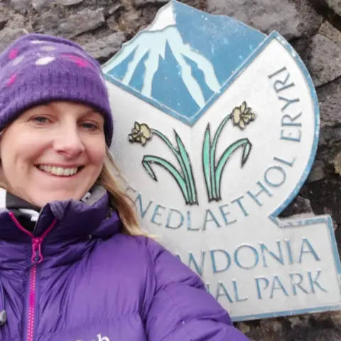 Helen Hancock Helen Hancock on day she climbed Mount Snowdon