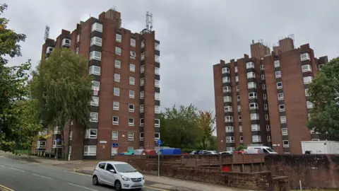 Google Two blocks of flats in Burslem