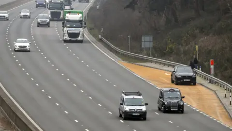 PA Media Emergency refuge area on the M3 smart motorway