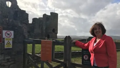 Jez Hemming Cllr Ann Davies at Rhuddlan Castle