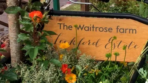 John Lewis & Partners  The Waitrose Farm sign