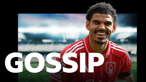 BBC Gossip graphic featuring an image of Nottingham Forest's Morgan Gibbs-White