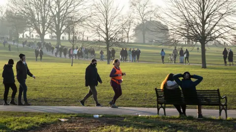 Getty Images Brockwell Park, south London, 9 January 2021