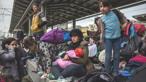 AFP Migrant protest at Larissis station, Athens, 5 Apr 19