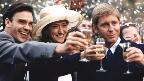 ITV/Shutterstock Joseph Millson, Haydn Gwynne and Gary Mavers in Peak Practice