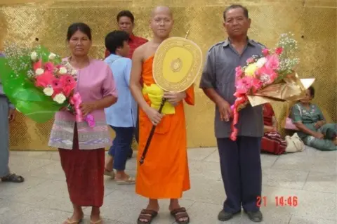 Phra Prasert Panyawaro Phra Prasert Panyawaro with his mother and father in Thailand