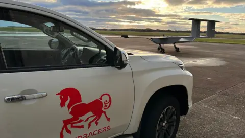 Windracers Picture of the aircraft stationary at the companies test centre in Llanbedr, Gwynedd. 