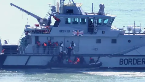 PA Media Border Force vessel intercepting migrants