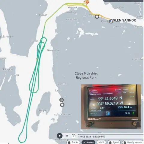 Ferguson Marine plot of route