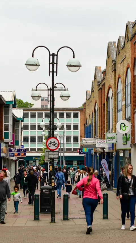 A general view of Crawley town centre.