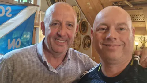 Ross Hamilton (L-R) Gary McAllister and Ross Hamilton in a selfie