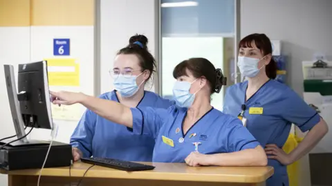 Reuters NHS Nurses working in a hospital