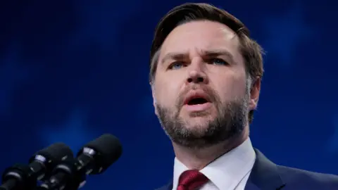 Getty Images Jd Vance memberikan pidato