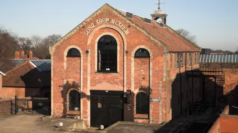 Getty Images An image of the large red brick Long Shop Museum in Leiston 