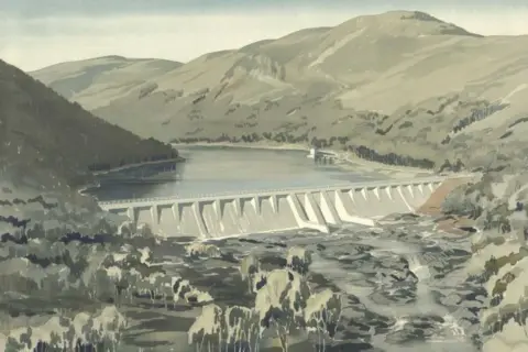 SSE Heritage Illustration of Luichart dam