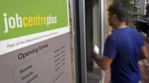 PA File photo of the entrance to a Jobcentre Plus