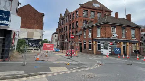 Exclusion zone sign in Leicester
