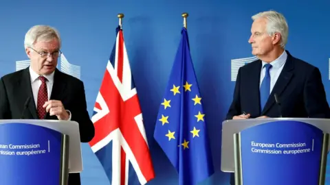 Reuters Brexit Secretary David Davis and EU chief Brexit negotiator Michel Barnier