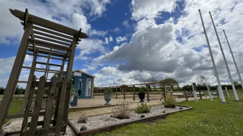 Stuart Woodward/BBC The D-Day memorial at The Living Memorial, Rettendon