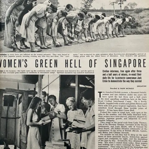 Olga Henderson Newspaper article from the time on "Women's Green Hell of Singapore"