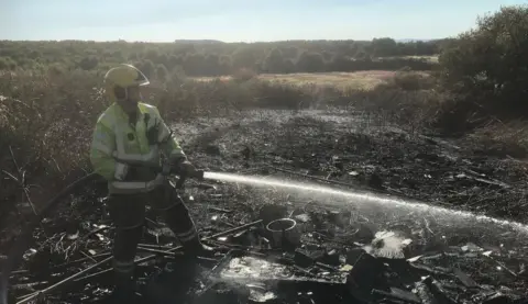 TWFRS Firefighter at Easington Lane