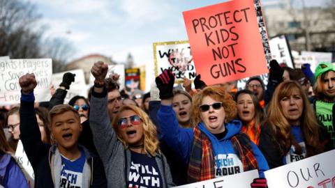 March For Our Lives: Images from the US and worldwide - BBC News