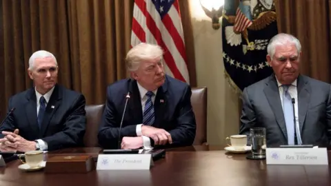 Getty Images Tillerson and Trump