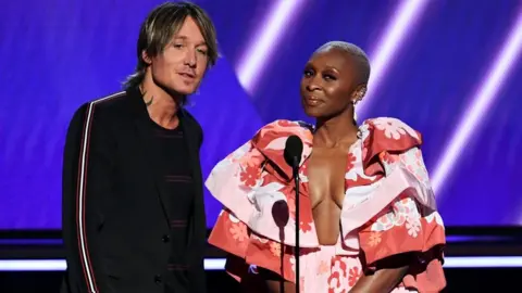 Getty Images Keith Urban and Cynthia Erivo