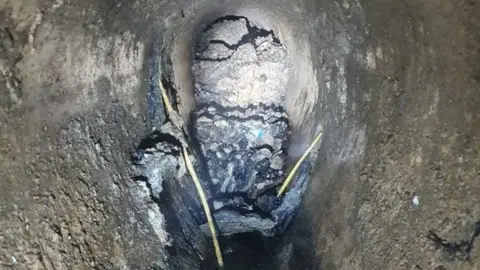 United Utilities Fatberg in Liverpool sewer