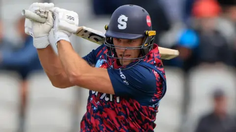David Willey batting for the Northamptonshire Steelbacks