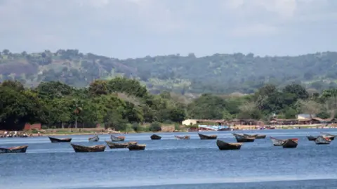 Lake Malawi and fishing boats 
