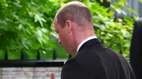 PA Media Prince William arriving at Chester Cathedral