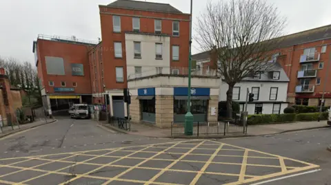 A street view of the Black Burgers restaurant in Epsom, Surrey. 