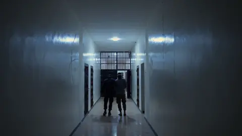 Abu Khalid at a military police detention centre in Idlib