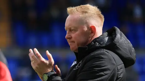 Gary Waddock on the sidelines as Walsall assistant head coach 
