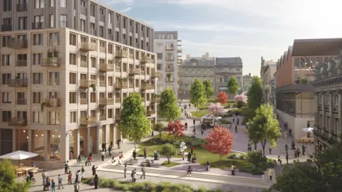 5plus/Dematerial High buildings over a street