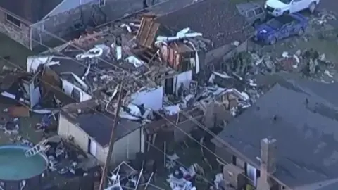 Tornado destruction in Houston