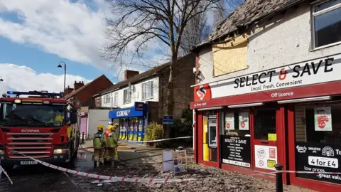 Staffordshire Fire and Rescue Service The scene in Cannock