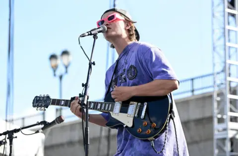 Getty Images Mich Cuts of Richie Mich and Coal Miners performed at the Valley Festival in NAPA, California on September 03, 2023