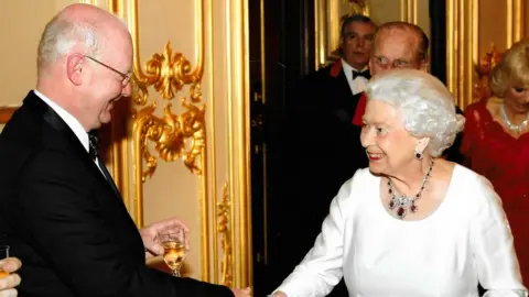 Supplied Nigel Hess with the late Queen