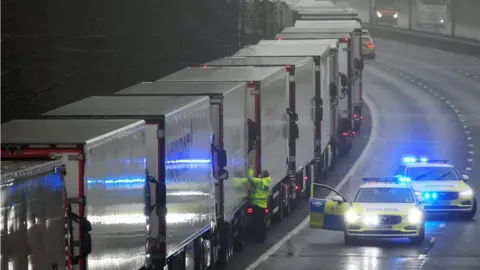 Reuters stuck lorries