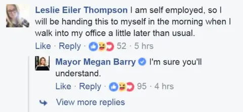 Facebook Screen grab of Facebook post by Leslie Eiler Thompson