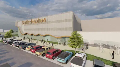 Smith & Nephew An artist's impression of the company's new plant at Melton West business park